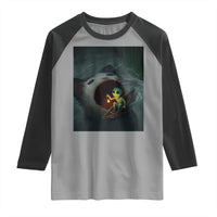 Funny Alien Cat Meme Raglan Shirt Weird Silly - Wonder Print Shop