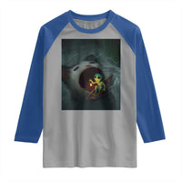 Funny Alien Cat Meme Raglan Shirt Weird Silly - Wonder Print Shop