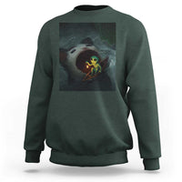Funny Alien Cat Meme Sweatshirt Weird Silly - Wonder Print Shop