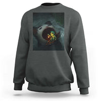Funny Alien Cat Meme Sweatshirt Weird Silly - Wonder Print Shop
