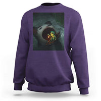 Funny Alien Cat Meme Sweatshirt Weird Silly - Wonder Print Shop