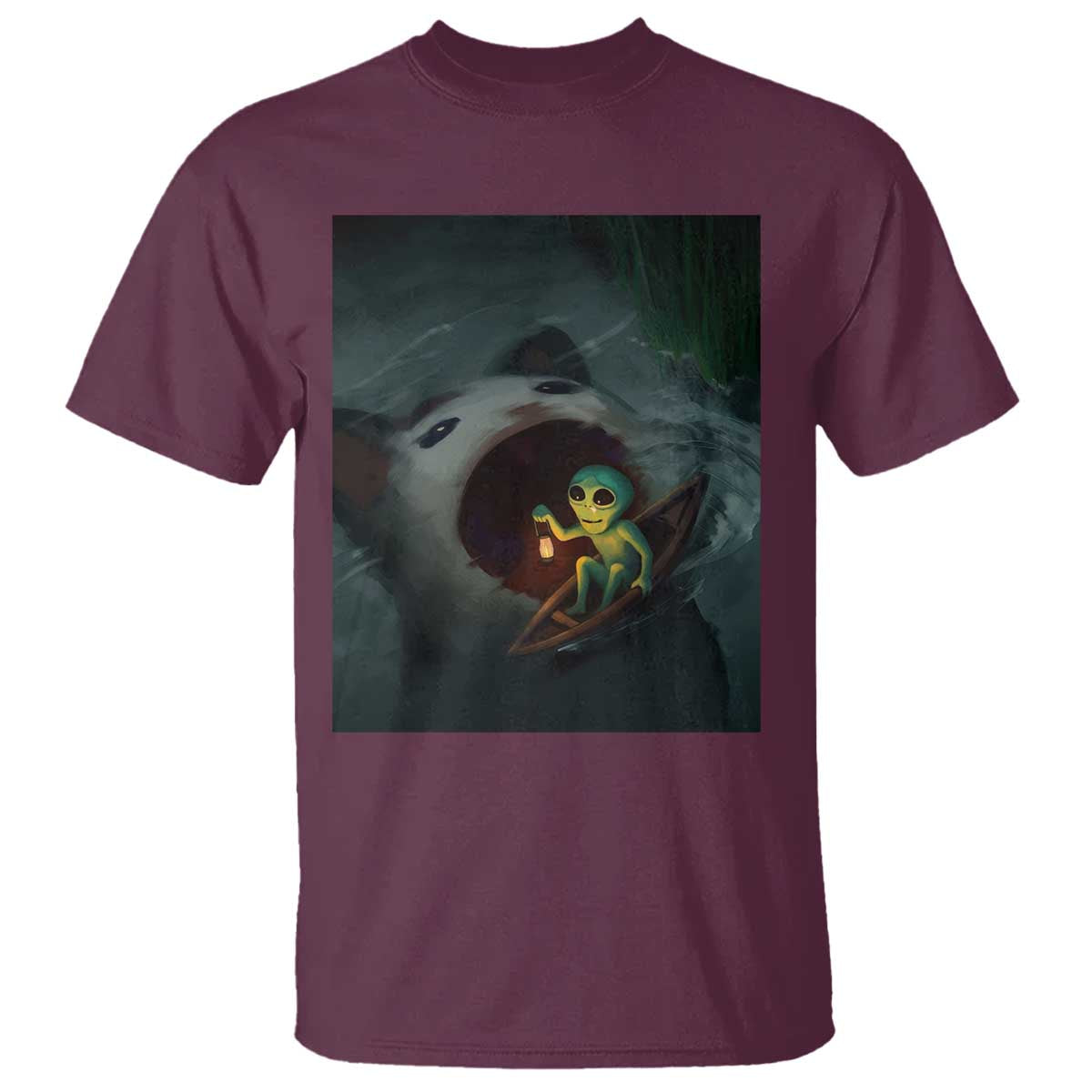 Funny Alien Cat Meme T Shirt Weird Silly - Wonder Print Shop