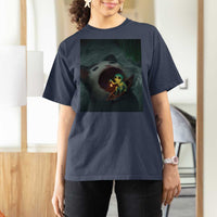 Funny Alien Cat Meme T Shirt For Women Weird Silly - Wonder Print Shop