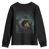 Funny Alien Cat Meme Youth Sweatshirt Weird Silly - Wonder Print Shop