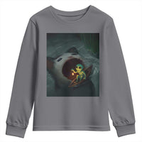 Funny Alien Cat Meme Youth Sweatshirt Weird Silly - Wonder Print Shop