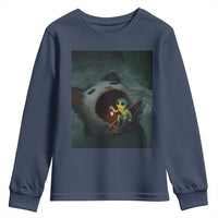 Funny Alien Cat Meme Youth Sweatshirt Weird Silly - Wonder Print Shop