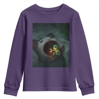 Funny Alien Cat Meme Youth Sweatshirt Weird Silly - Wonder Print Shop