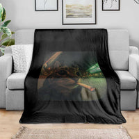 Funny Smoking Cat Throw Blanket Retro 90s Grunge Cat Selfie Streetwear Meme - Wonder Print Shop