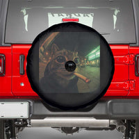 Funny Smoking Cat Spare Tire Cover Retro 90s Grunge Cat Selfie Streetwear Meme - Wonder Print Shop