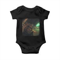 Funny Smoking Cat Baby Onesie Retro 90s Grunge Cat Selfie Streetwear Meme - Wonder Print Shop