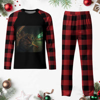 Funny Smoking Cat Plaid Pajama Set Retro 90s Grunge Cat Selfie Streetwear Meme - Wonder Print Shop