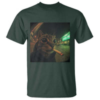Funny Smoking Cat T Shirt Retro 90s Grunge Cat Selfie Streetwear Meme - Wonder Print Shop