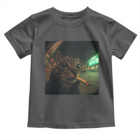 Funny Smoking Cat Toddler T Shirt Retro 90s Grunge Cat Selfie Streetwear Meme - Wonder Print Shop