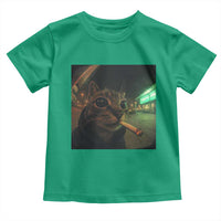 Funny Smoking Cat Toddler T Shirt Retro 90s Grunge Cat Selfie Streetwear Meme - Wonder Print Shop