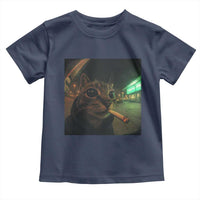 Funny Smoking Cat Toddler T Shirt Retro 90s Grunge Cat Selfie Streetwear Meme - Wonder Print Shop