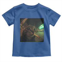 Funny Smoking Cat Toddler T Shirt Retro 90s Grunge Cat Selfie Streetwear Meme - Wonder Print Shop