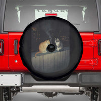 Funny Smoking Cat Spare Tire Cover Retro 90s Grunge Kitty Streetwear Meme - Wonder Print Shop