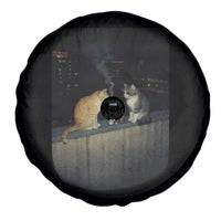 Funny Smoking Cat Spare Tire Cover Retro 90s Grunge Kitty Streetwear Meme - Wonder Print Shop
