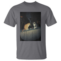 Funny Smoking Cat T Shirt Retro 90s Grunge Kitty Streetwear Meme - Wonder Print Shop