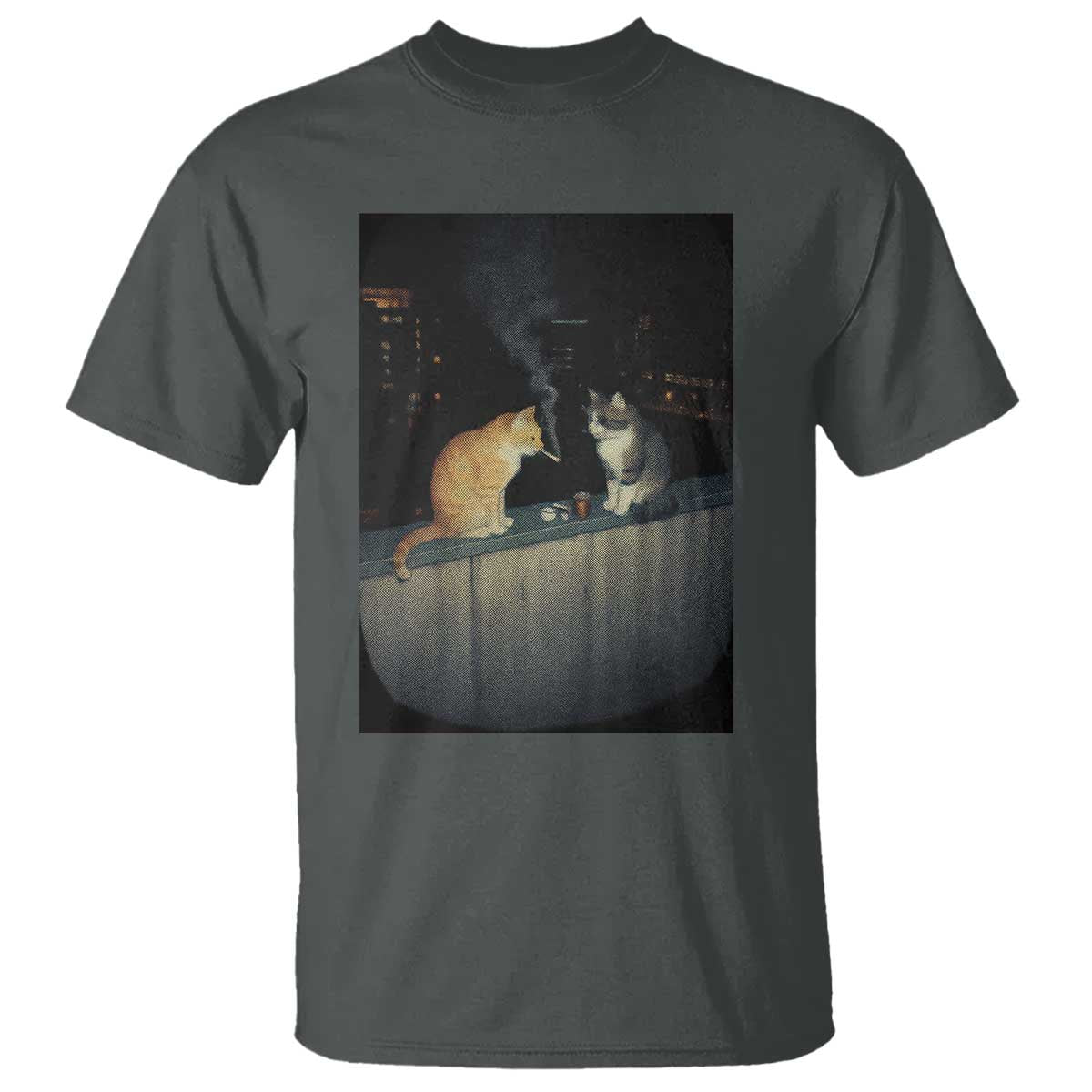 Funny Smoking Cat T Shirt Retro 90s Grunge Kitty Streetwear Meme - Wonder Print Shop