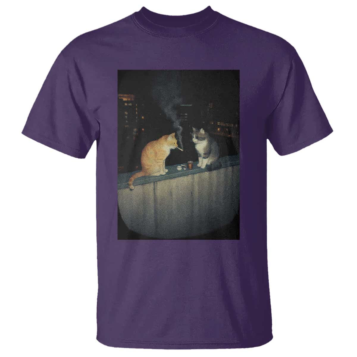 Funny Smoking Cat T Shirt Retro 90s Grunge Kitty Streetwear Meme - Wonder Print Shop