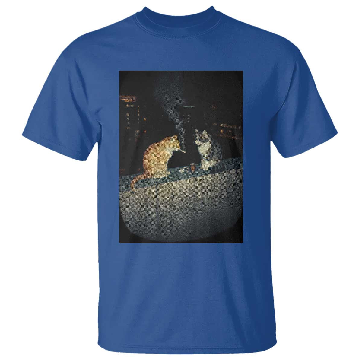 Funny Smoking Cat T Shirt Retro 90s Grunge Kitty Streetwear Meme - Wonder Print Shop