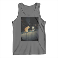 Funny Smoking Cat Tank Top Retro 90s Grunge Kitty Streetwear Meme - Wonder Print Shop