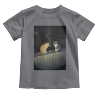 Funny Smoking Cat Toddler T Shirt Retro 90s Grunge Kitty Streetwear Meme - Wonder Print Shop