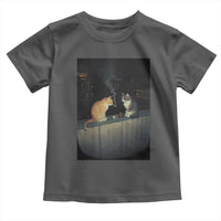 Funny Smoking Cat Toddler T Shirt Retro 90s Grunge Kitty Streetwear Meme - Wonder Print Shop
