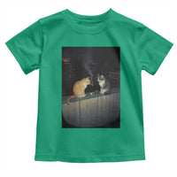 Funny Smoking Cat Toddler T Shirt Retro 90s Grunge Kitty Streetwear Meme - Wonder Print Shop