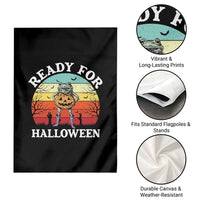 Funny Halloween Frog Garden Flag Retro Spooky Season Funny Frogs Costume - Wonder Print Shop