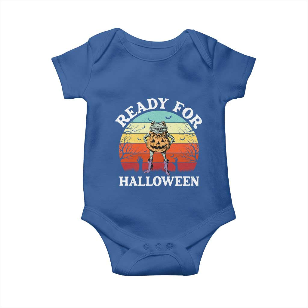 Funny Halloween Frog Baby Onesie Retro Spooky Season Funny Frogs Costume - Wonder Print Shop