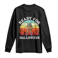 Funny Halloween Frog Long Sleeve Shirt Retro Spooky Season Funny Frogs Costume - Wonder Print Shop