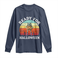 Funny Halloween Frog Long Sleeve Shirt Retro Spooky Season Funny Frogs Costume - Wonder Print Shop