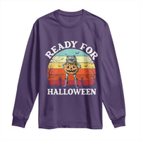 Funny Halloween Frog Long Sleeve Shirt Retro Spooky Season Funny Frogs Costume - Wonder Print Shop