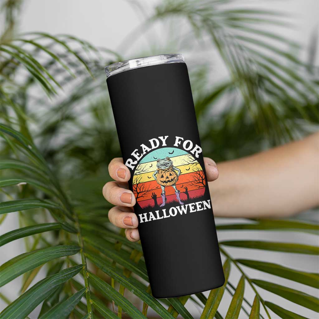 Funny Halloween Frog Skinny Tumbler Retro Spooky Season Funny Frogs Costume - Wonder Print Shop