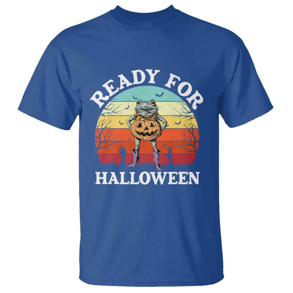 Funny Halloween Frog T Shirt Retro Spooky Season Funny Frogs Costume - Wonder Print Shop