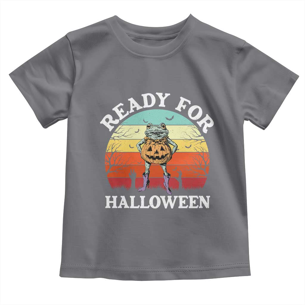 Funny Halloween Frog Toddler T Shirt Retro Spooky Season Funny Frogs Costume - Wonder Print Shop