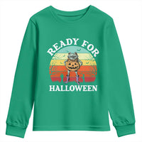 Funny Halloween Frog Youth Sweatshirt Retro Spooky Season Funny Frogs Costume - Wonder Print Shop