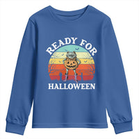 Funny Halloween Frog Youth Sweatshirt Retro Spooky Season Funny Frogs Costume - Wonder Print Shop