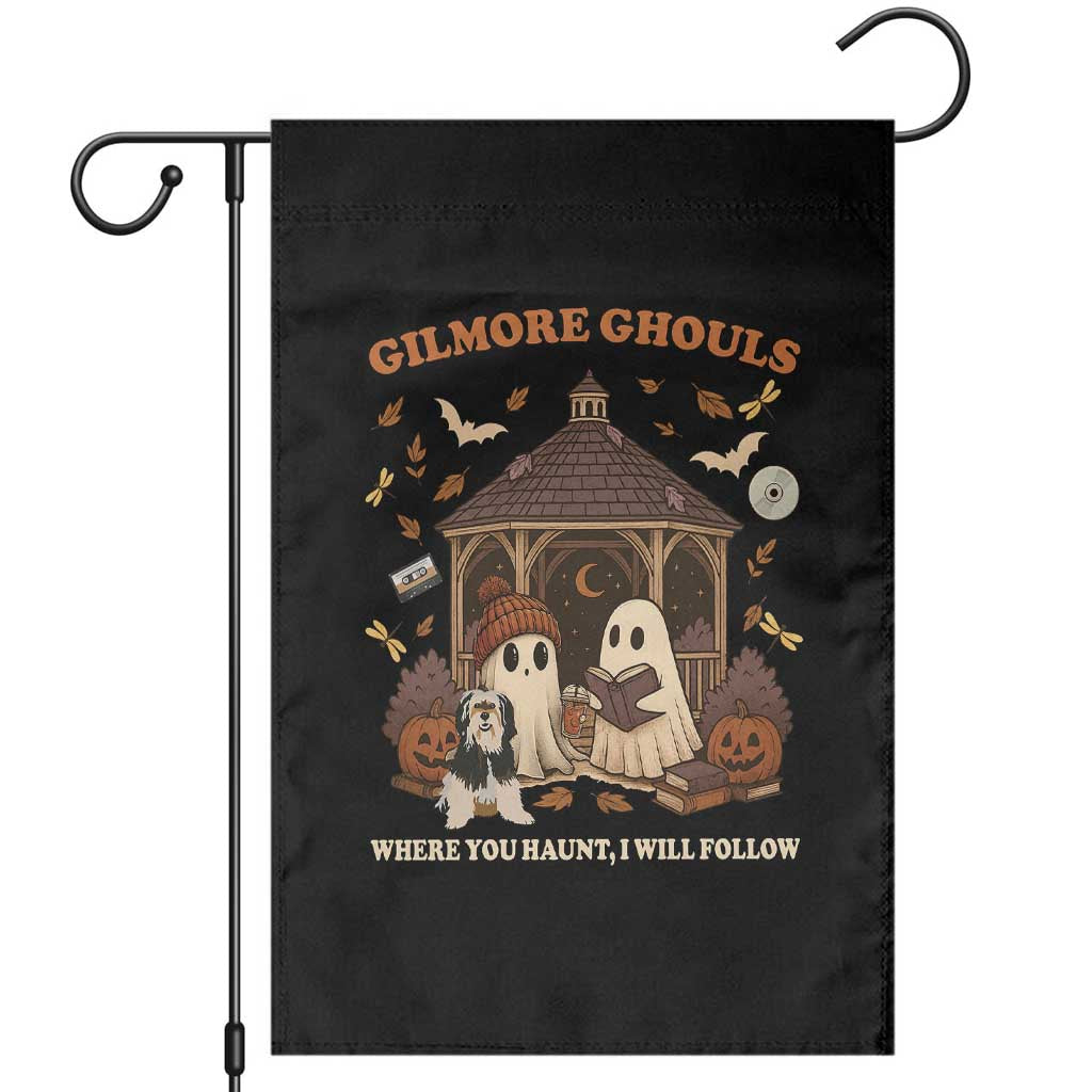 Gilmore Ghouls Halloween Garden Flag Retro Book Lover Cute Ghost Fall Pumpkin - Wonder Print Shop