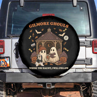 Gilmore Ghouls Halloween Spare Tire Cover Retro Book Lover Cute Ghost Fall Pumpkin - Wonder Print Shop