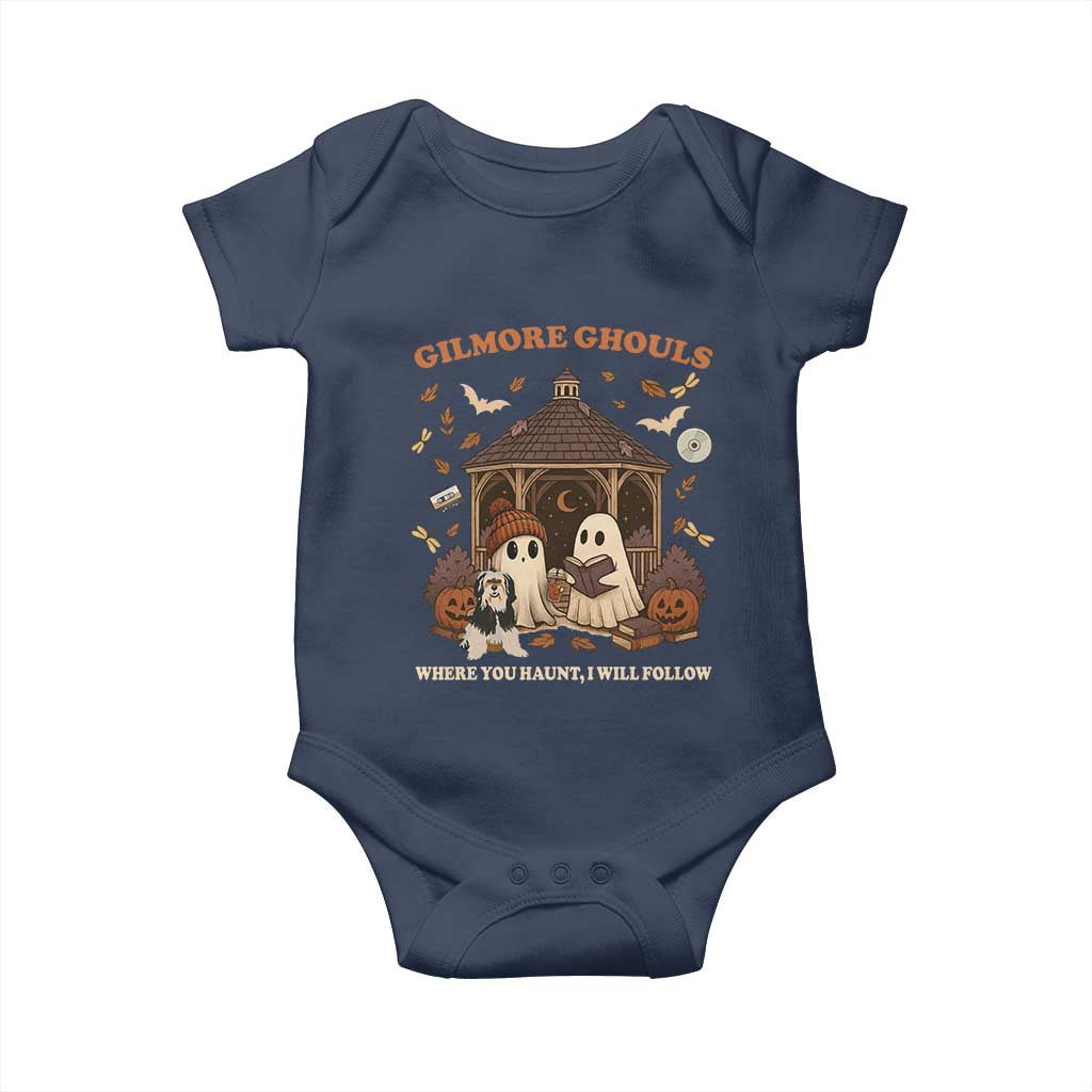 Gilmore Ghouls Halloween Baby Onesie Retro Book Lover Cute Ghost Fall Pumpkin - Wonder Print Shop