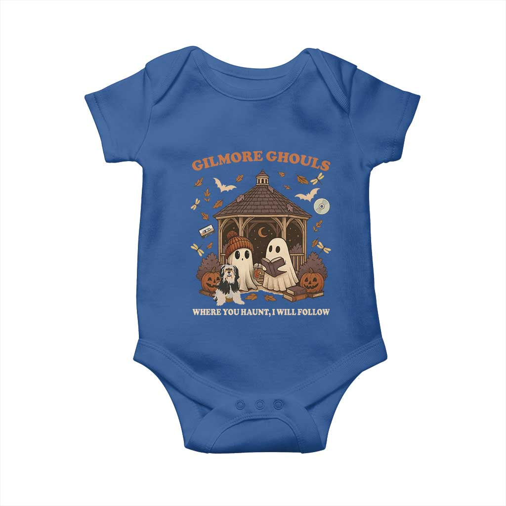 Gilmore Ghouls Halloween Baby Onesie Retro Book Lover Cute Ghost Fall Pumpkin - Wonder Print Shop