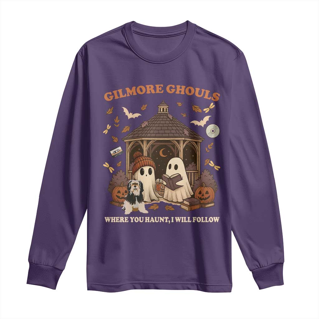 Gilmore Ghouls Halloween Long Sleeve Shirt Retro Book Lover Cute Ghost Fall Pumpkin - Wonder Print Shop