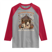 Gilmore Ghouls Halloween Raglan Shirt Retro Book Lover Cute Ghost Fall Pumpkin - Wonder Print Shop