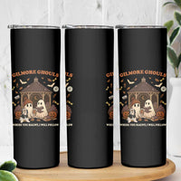 Gilmore Ghouls Halloween Skinny Tumbler Retro Book Lover Cute Ghost Fall Pumpkin - Wonder Print Shop
