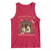 Gilmore Ghouls Halloween Tank Top Retro Book Lover Cute Ghost Fall Pumpkin - Wonder Print Shop