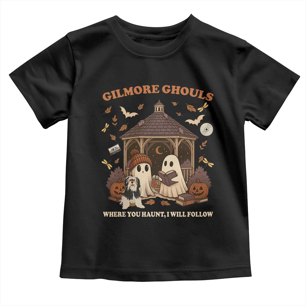 Gilmore Ghouls Halloween Toddler T Shirt Retro Book Lover Cute Ghost Fall Pumpkin - Wonder Print Shop