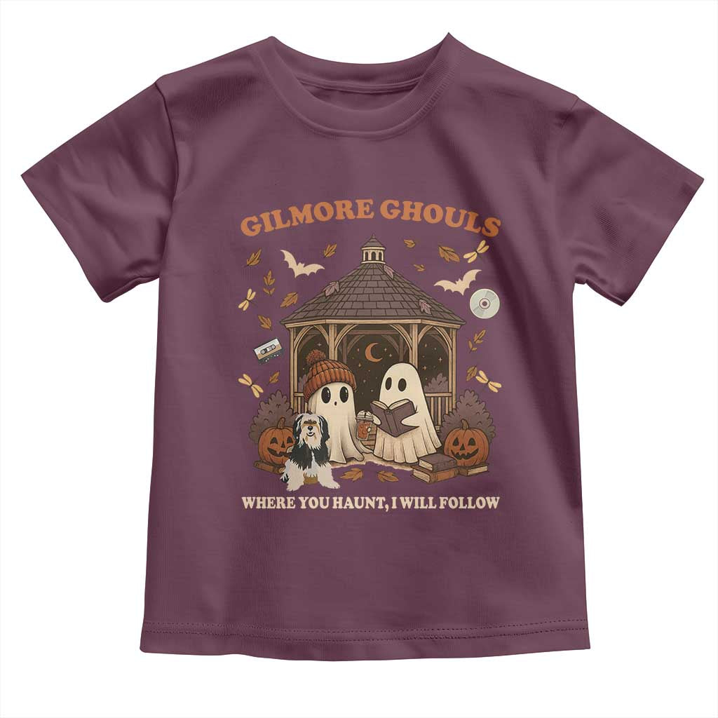 Gilmore Ghouls Halloween Toddler T Shirt Retro Book Lover Cute Ghost Fall Pumpkin - Wonder Print Shop